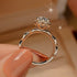 Half Carat Moissanite Sterling Silver Round Rose Ring Arya